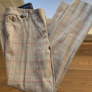 Anthropologie Essential Slim Trouser Plaid Pant 0